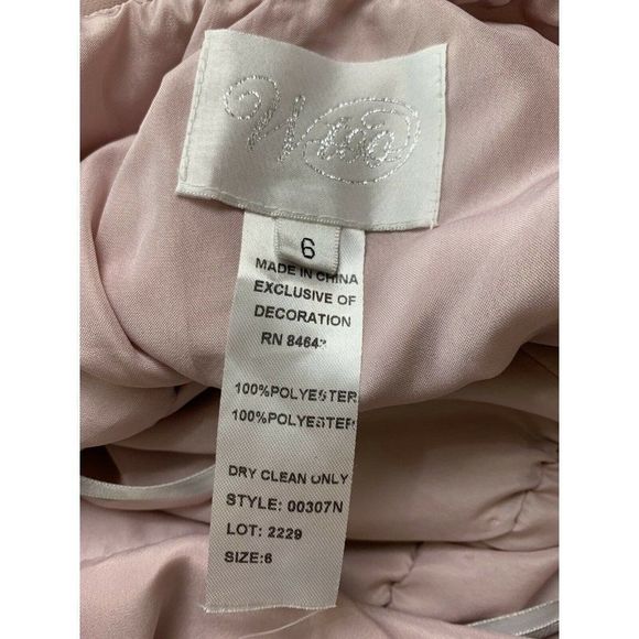 Wtoo 307 Size 6 Rose Bridesmaid Wedding Dress gown maxi chiffon halter 5670 - Picture 8 of 8